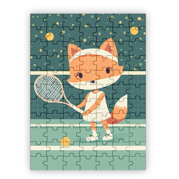 Flora the Forehand Fox Jigsaw Puzzle by Dancing Littles Jungle - 88 Pieces