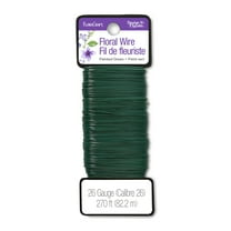 FloraCraft 26 Gauge Floral Wire, 270 ft, Green, Metal, 1 Piece