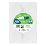 FloraCraft CraftFōM 6 piece Crafting Foam Ball 2.3" White