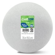 FloraCraft CraftFōM Crafting Foam Ball 7.6 inch White