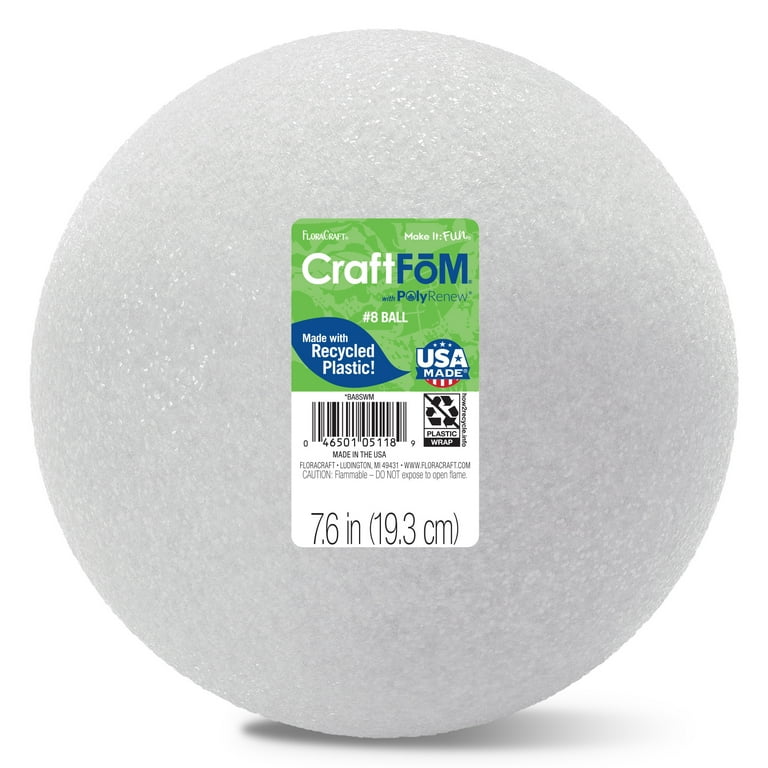 Ader Products Craft Styrofoam Balls (3 Inch - 7.62 cm) for DIY