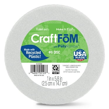 FloraCraft CraftFōM Disc 1 inch x 5.8 inch White
