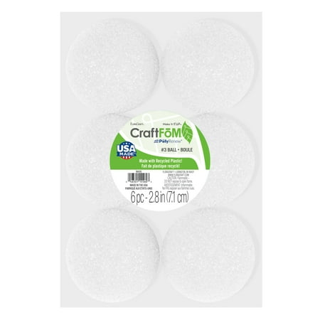 FloraCraft CraftFoM Balls, 3 in, 6/Pkg.
