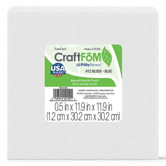 FloraCraft CraftFoM Sheet, 12 in x 12 in x .5 in
