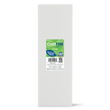 FloraCraft Crafting Foam Block 1.9 inch x 3.9 inch x 11.9 inch White