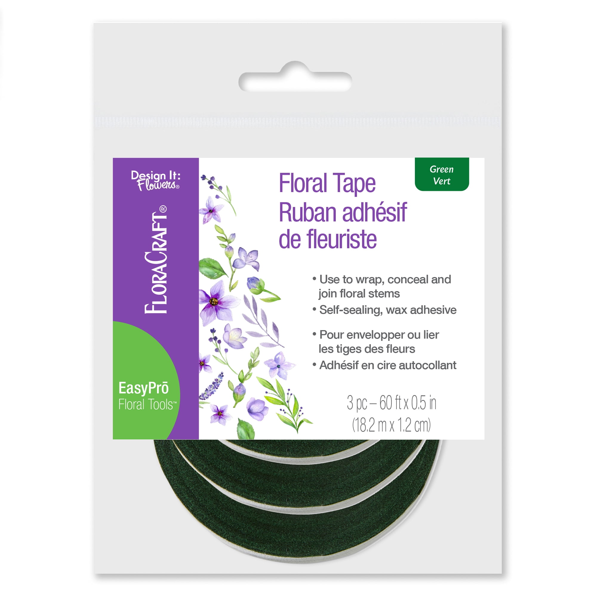 Floracraft Floral Tape, Green, 3-Pack