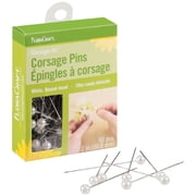 FloraCraft Design It Round Head Corsage Pins-White, 90 Pack