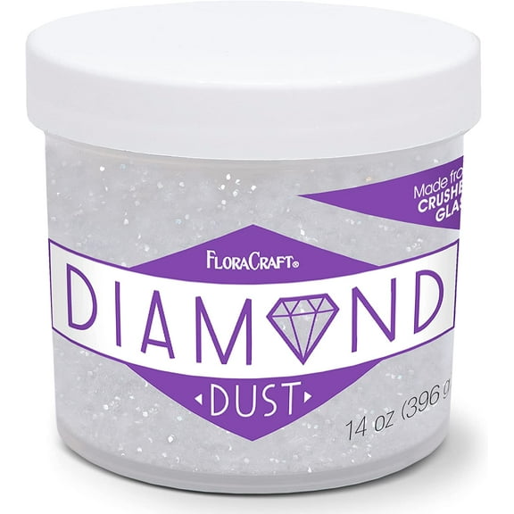 FloraCraft Diamond Dust Glitter Plastic Jar, 14-Ounce