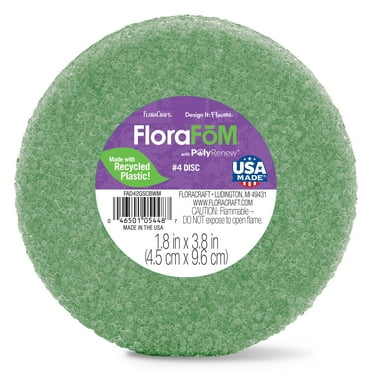 FloraCraft FloraFōM Disc 1.8 inch x 3.8 inch Green Floral Arranging Supply