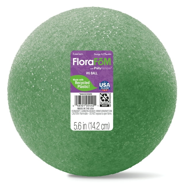 FloraCraft FloraFōM Foam Ball 5.6" Green