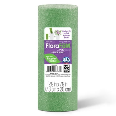 FloraCraft FloraFōM Vase Insert 2.9 inch x 7.9 inch Green