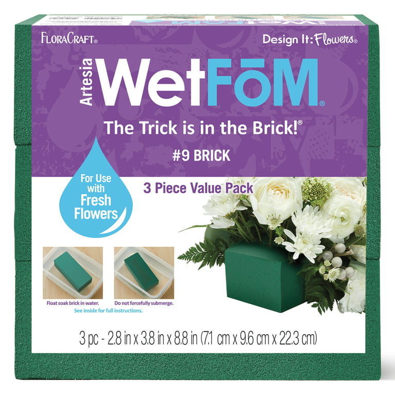 FloraCraft 4ct Green Floral Artesia WetFoM Brick