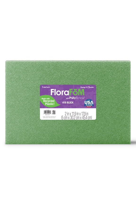 Foam Block 2 inch x 11.9 inch x 17.9 inch Green