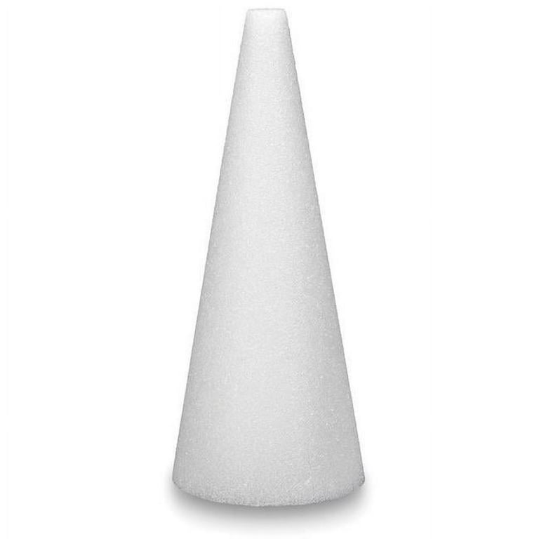 FloraCraft Cone - Styrofoam - 9-inch x 4-inch - White