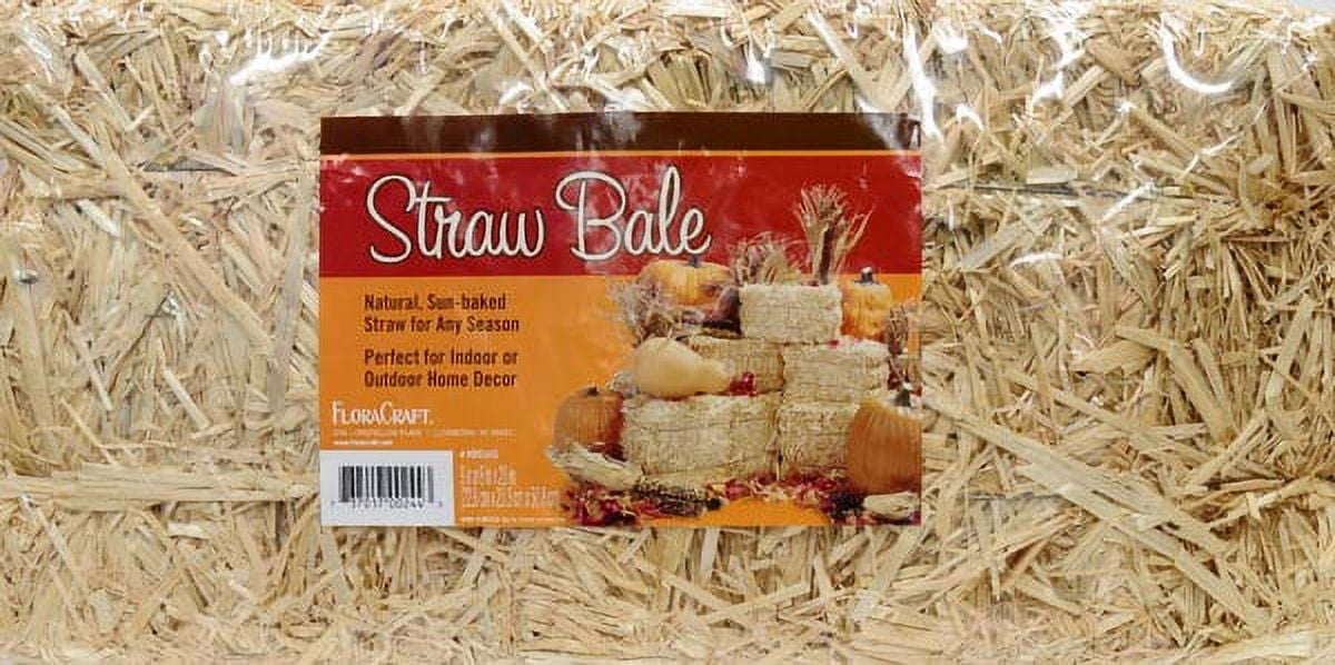 Floracraft Decorative Straw Hay Bale - 24 24x12x12