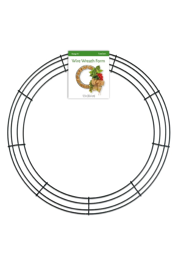 Wire Wreath Form 12 inch Green