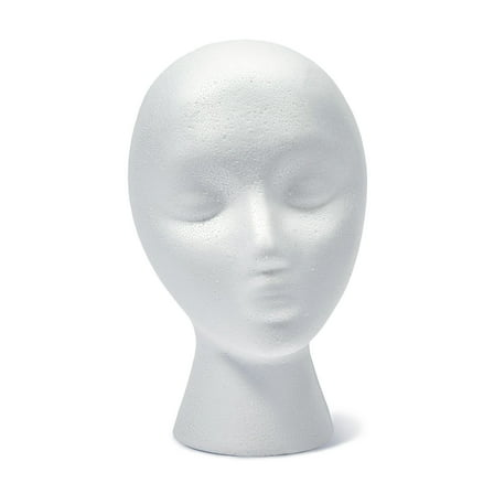 FloraCraft SmoothFōM Female Head 5.8" x 7.5" x 9.8" White