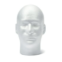 FloraCraft SmoothFōM Male Head 6.2 inch x 8.8 inch x 10.3 inch White