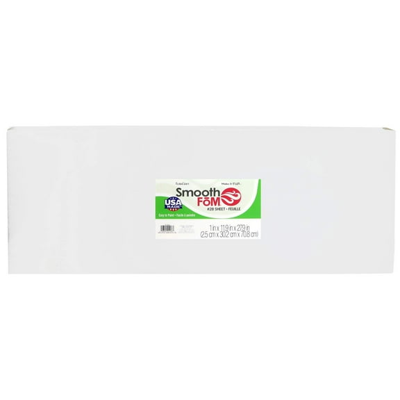 FloraCraft SmoothFoM Foam - Sheet, 12" x 28" x 1"