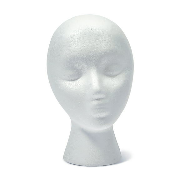 FloraCraft SmoothFoam Female Head 5.8 Inch x 7.5 Inch x 9.8 Inch White