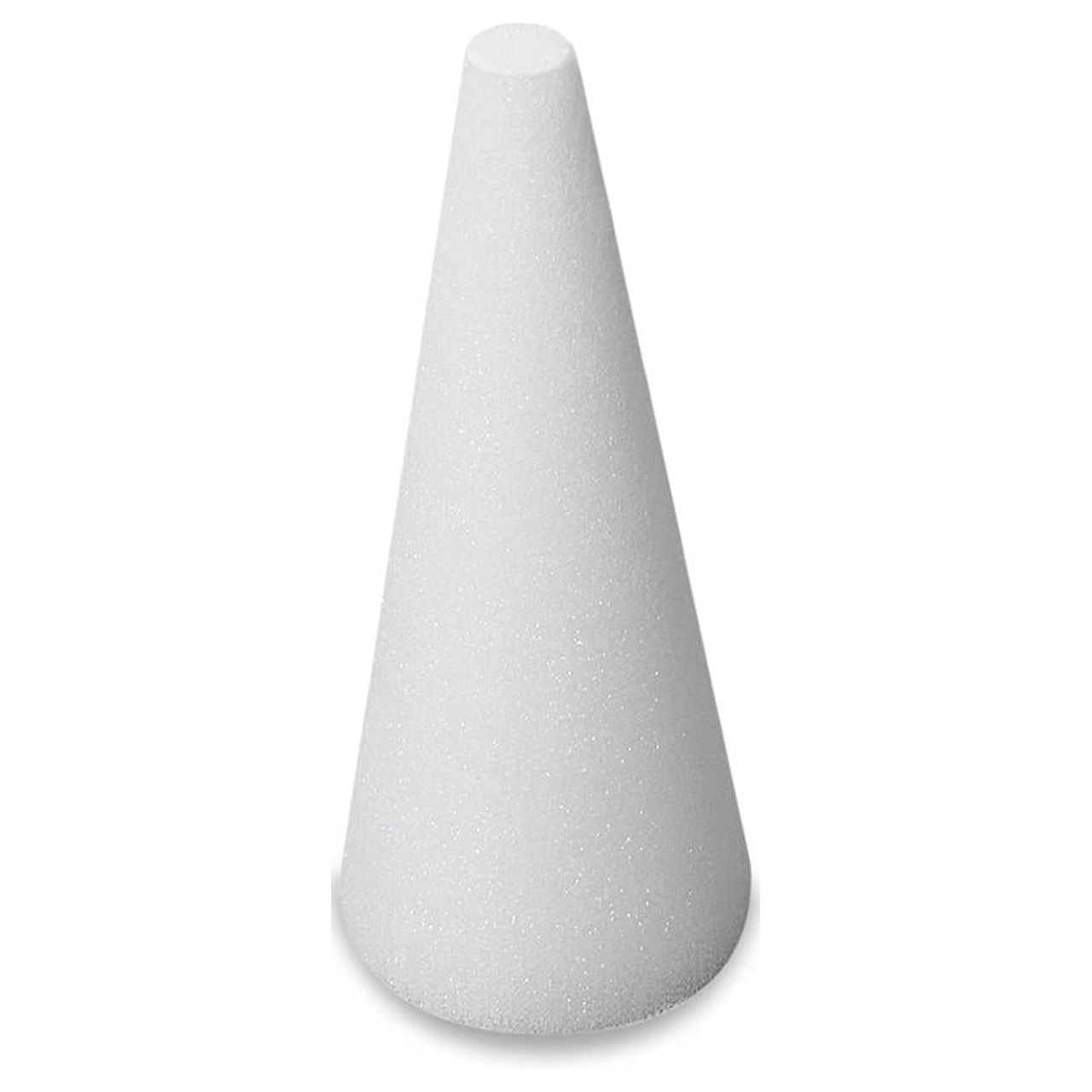 Bright Creations 12 Pack White Foam Cones for Crafts, 2.7 x 5.5 in