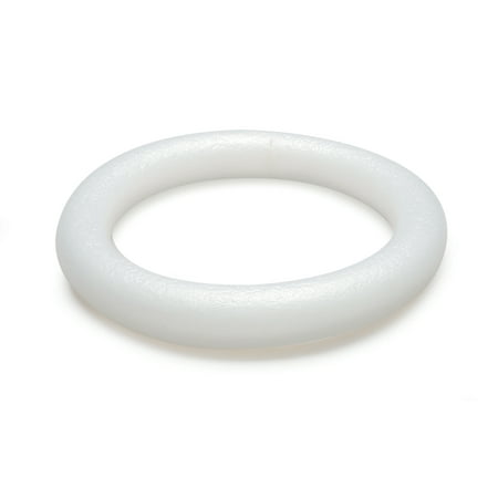 FloraCraft White Extruded STYROFOAM Wreath, 12 Inches