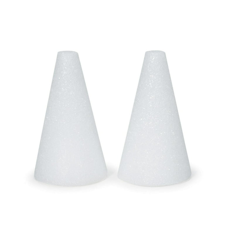 Foam Cones, 10 Pieces 7. 5 inch White Foam Cones Craft Cones Arts