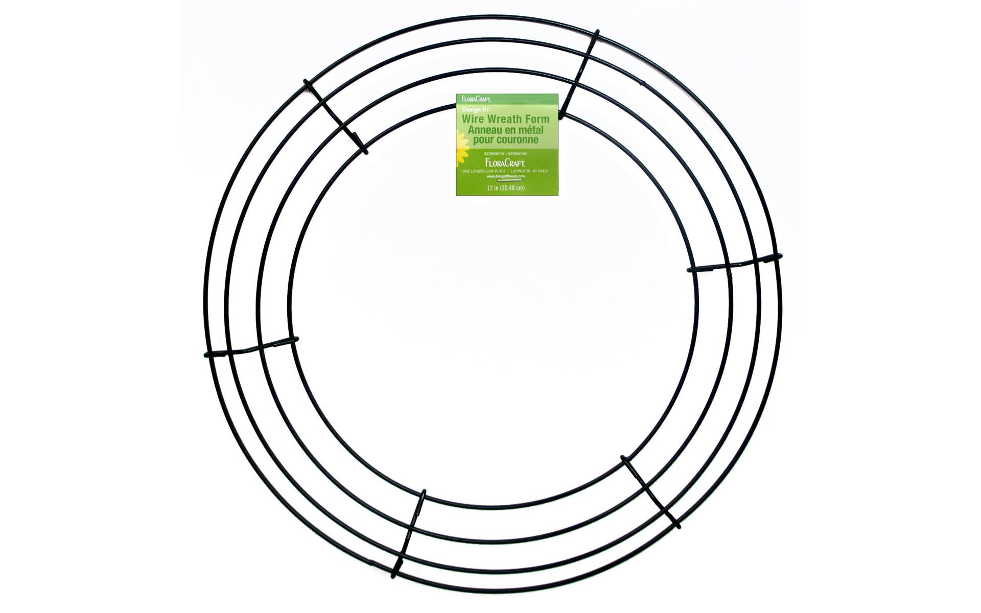 FloraCraft Wire Wreath Form 12" Circle Green - image 1 of 6