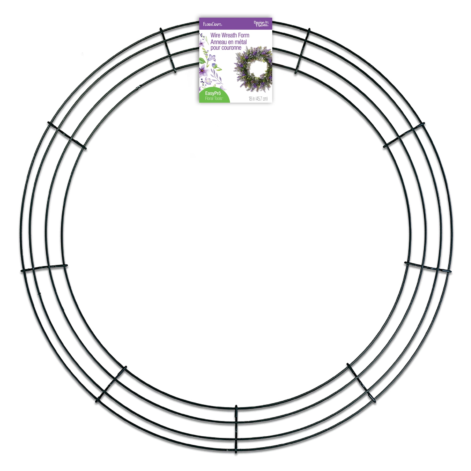 Wire Wreath Frame, Green, 11-3/4-Inch 