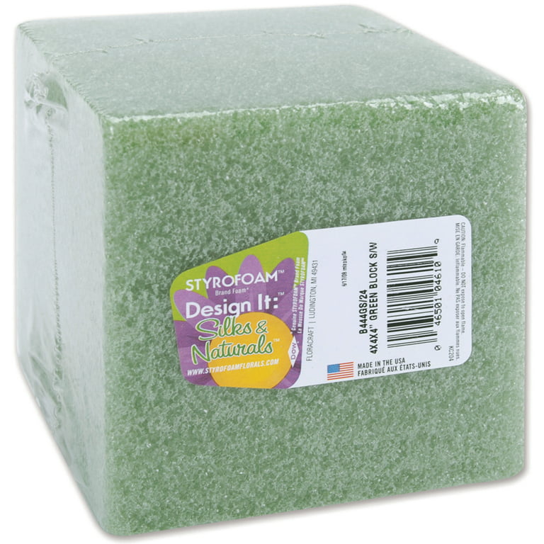 MT Products 6 x 6 x 6 White Polystyrene Foam Block/Foam Cube - Pack of 4