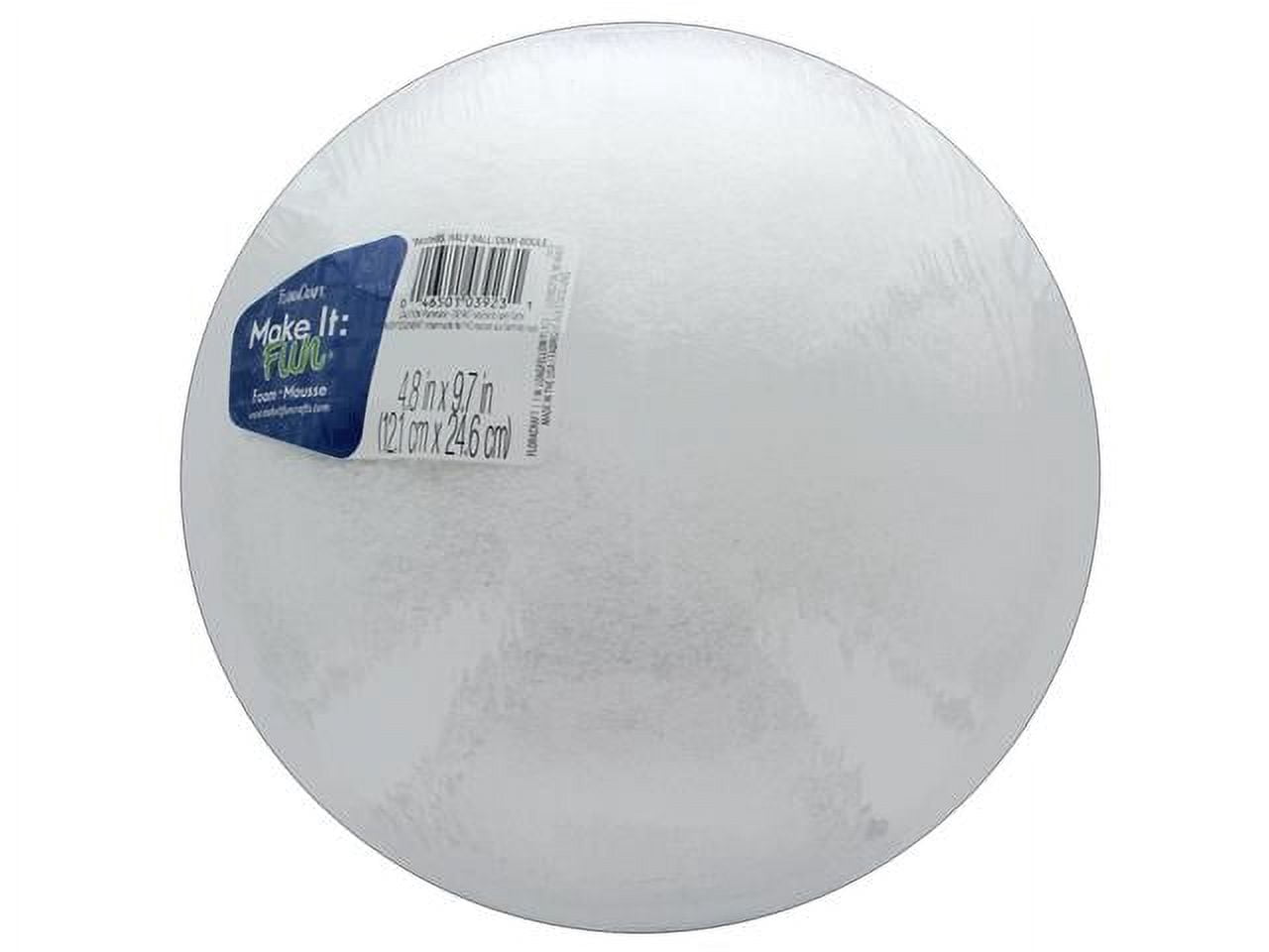 Floracraft Styrofoam Half Ball 10" White