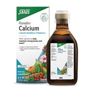 Floradix Calcium Liquid Supplement - Supports Strong Bones & Teeth - Calcium Gluconate & Lactate - Gentle to Digest & Easily Absorbed - Vegan, Non-GMO - 8.5 fl oz