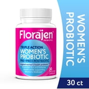 Florajen Triple Action Womens Probiotic, Adult Immune Support & Digestive Supplement, 30 Count