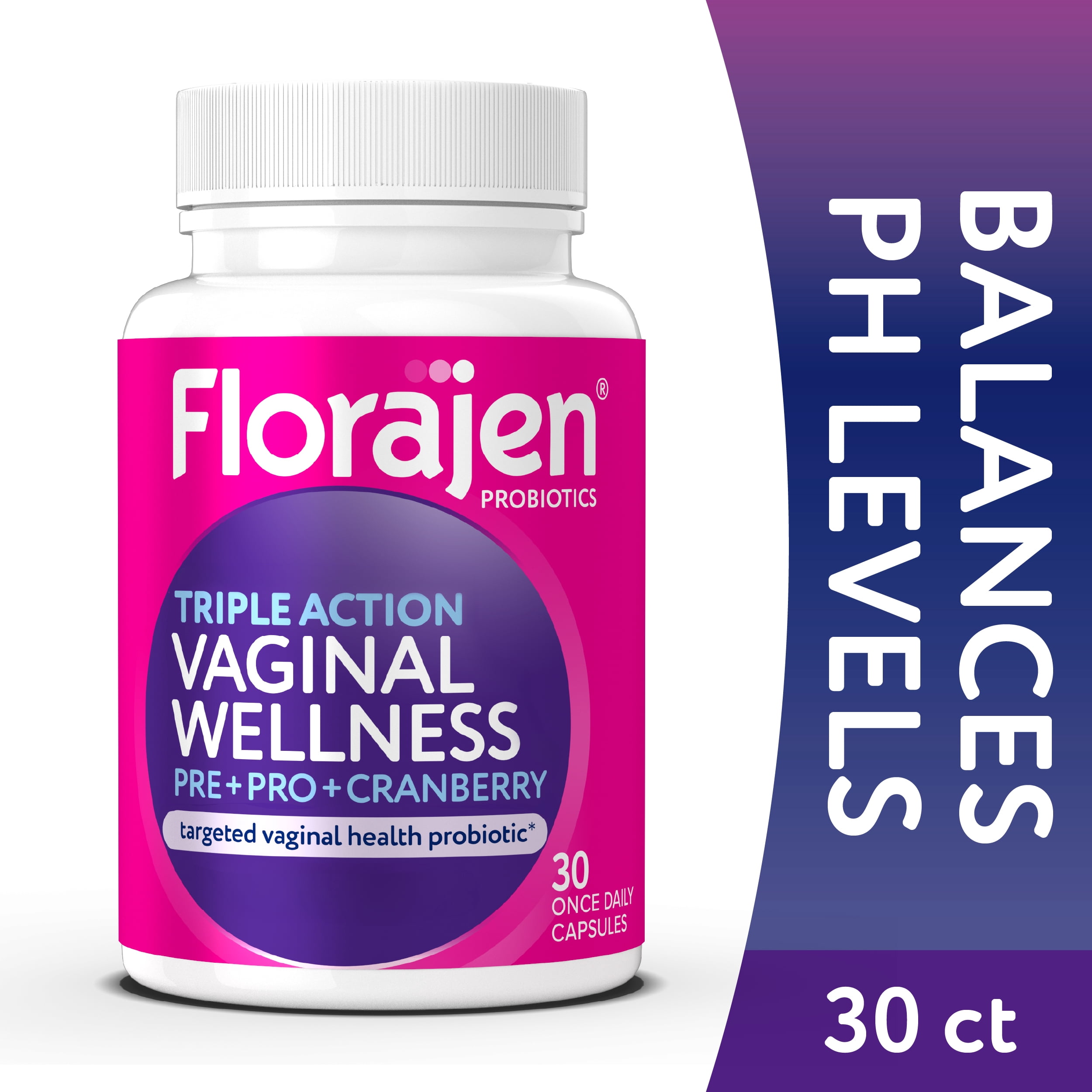 Florajen Triple Action Women's Probiotic 30 Capsules - Walmart.com