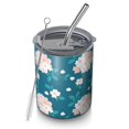 thumbnail image 1 of Floral 12oz Stainless Steel Coffee Mug – Double-Wall Insulated Cup with Spill-Resistant Lid, 360° Full-Print Design, Keeps Drinks Hot & Cold for Home, Office, Travel,Thanksgiving,Christmas, Spring, 1 of 5
