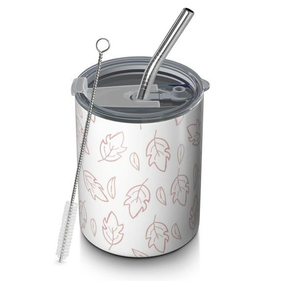 Floral 12oz Stainless Steel Coffee Mug – Double-Wall Insulated Cup with Spill-Resistant Lid, 360° Full-Print Design, Keeps Drinks Hot & Cold for Home, Office, Travel,Thanksgiving,Christmas, Spring