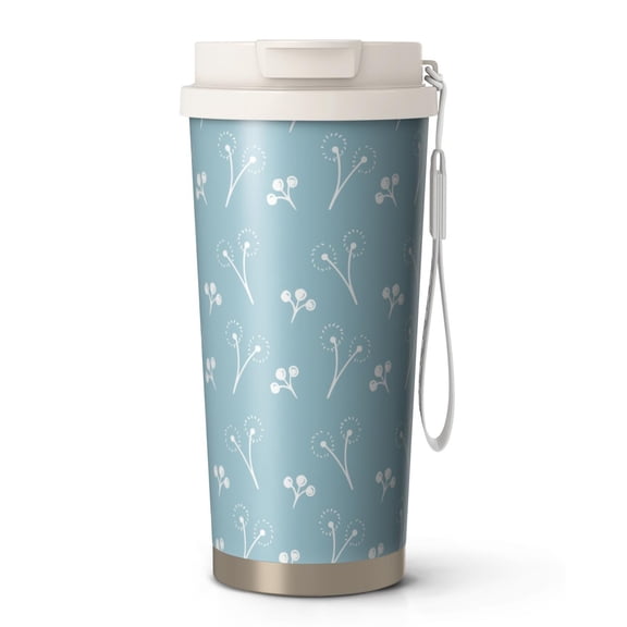 Floral 18oz Double Drinking Coffee Mug – Vacuum Insulated Stainless Steel Travel Cup with Leakproof Lid, 316 Steel Thermos Tumbler for Hot & Cold Beverages,Thanksgiving,Christmas, Spring,Flower