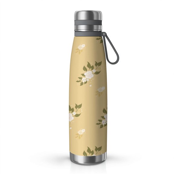 Floral 29oz Stainless Steel Insulated Thermos with Tea Filter, 360° Printed Travel Bottle, Leakproof BPA-Free,Anti-Slip Base, 304 Inner & 201 Outer, Vacuum Cup,Thanksgiving,Christmas, Spring,Flower