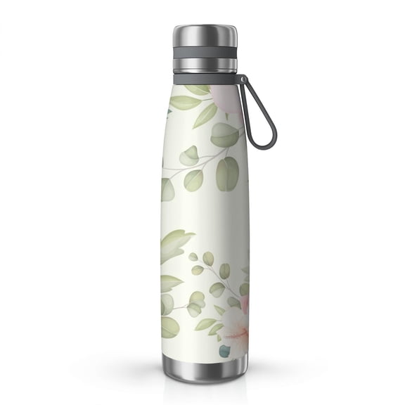 Floral 29oz Stainless Steel Insulated Thermos with Tea Filter, 360° Printed Travel Bottle, Leakproof BPA-Free,Anti-Slip Base, 304 Inner & 201 Outer, Vacuum Cup,Thanksgiving,Christmas, Spring,Flower