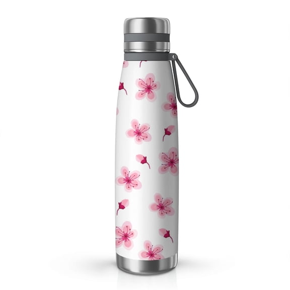 Floral 29oz Stainless Steel Insulated Thermos with Tea Filter, 360° Printed Travel Bottle, Leakproof BPA-Free,Anti-Slip Base, 304 Inner & 201 Outer, Vacuum Cup,Thanksgiving,Christmas, Spring,Flower
