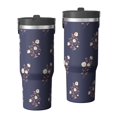 thumbnail image 1 of Floral 30oz Handheld Travel Tumbler with Handle – Double Wall Stainless Steel Insulated Cup, Flip Straw Lid, Leak-Proof & BPA-Free, Durable Hot & Cold Drink Mug,Thanksgiving, Xmas, Spring ,Flower, 1 of 6