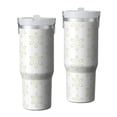 thumbnail image 1 of Floral 30oz Handheld Travel Tumbler with Handle – Double Wall Stainless Steel Insulated Cup, Flip Straw Lid, Leak-Proof & BPA-Free, Durable Hot & Cold Drink Mug,Thanksgiving, Xmas, Spring ,Flower, 1 of 6
