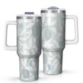 thumbnail image 1 of Floral 40oz Tumbler– Stainless Steel Insulated Tumbler with Handle and Straw, Large Capacity Travel Cup for Hot & Cold Drinks,Thanksgiving,Christmas, Spring,Flower, 1 of 6