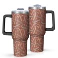 thumbnail image 1 of Floral 40oz Tumbler– Stainless Steel Insulated Tumbler with Handle and Straw, Large Capacity Travel Cup for Hot & Cold Drinks,Thanksgiving,Christmas, Spring,Flower, 1 of 6