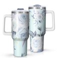 thumbnail image 1 of Floral 40oz Tumbler– Stainless Steel Insulated Tumbler with Handle and Straw, Large Capacity Travel Cup for Hot & Cold Drinks,Thanksgiving,Christmas, Spring,Flower, 1 of 6