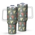 thumbnail image 1 of Floral 40oz Tumbler– Stainless Steel Insulated Tumbler with Handle and Straw, Large Capacity Travel Cup for Hot & Cold Drinks,Thanksgiving,Christmas, Spring,Flower, 1 of 6