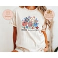 thumbnail image 1 of Floral 4Th Of July Shirt, Patriotic Flowers Shirt, Cute Independence Day Gift, Fourth Of July Shirt For Women, 1 of 2