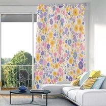 Floral-8 Blackout Curtains 84"x52" Thermal Insulated Curtain 1 Panel