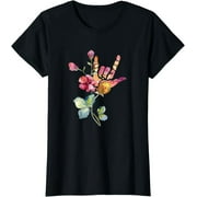 Floral ASL Teacher T-Shirt - Celebrate Deaf Pride and Sign Language!