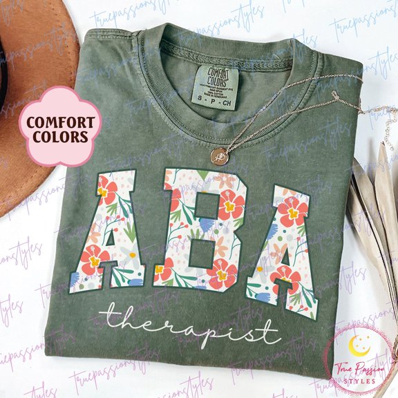 Floral Aba Therapist Rbt Behavior S02779 T-Shirt All Size S-3XL